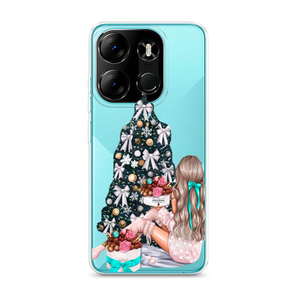 

Чехол на Tecno Pop 7 Pro "New Year", Зеленый;бежевый;голубой, 303450-5