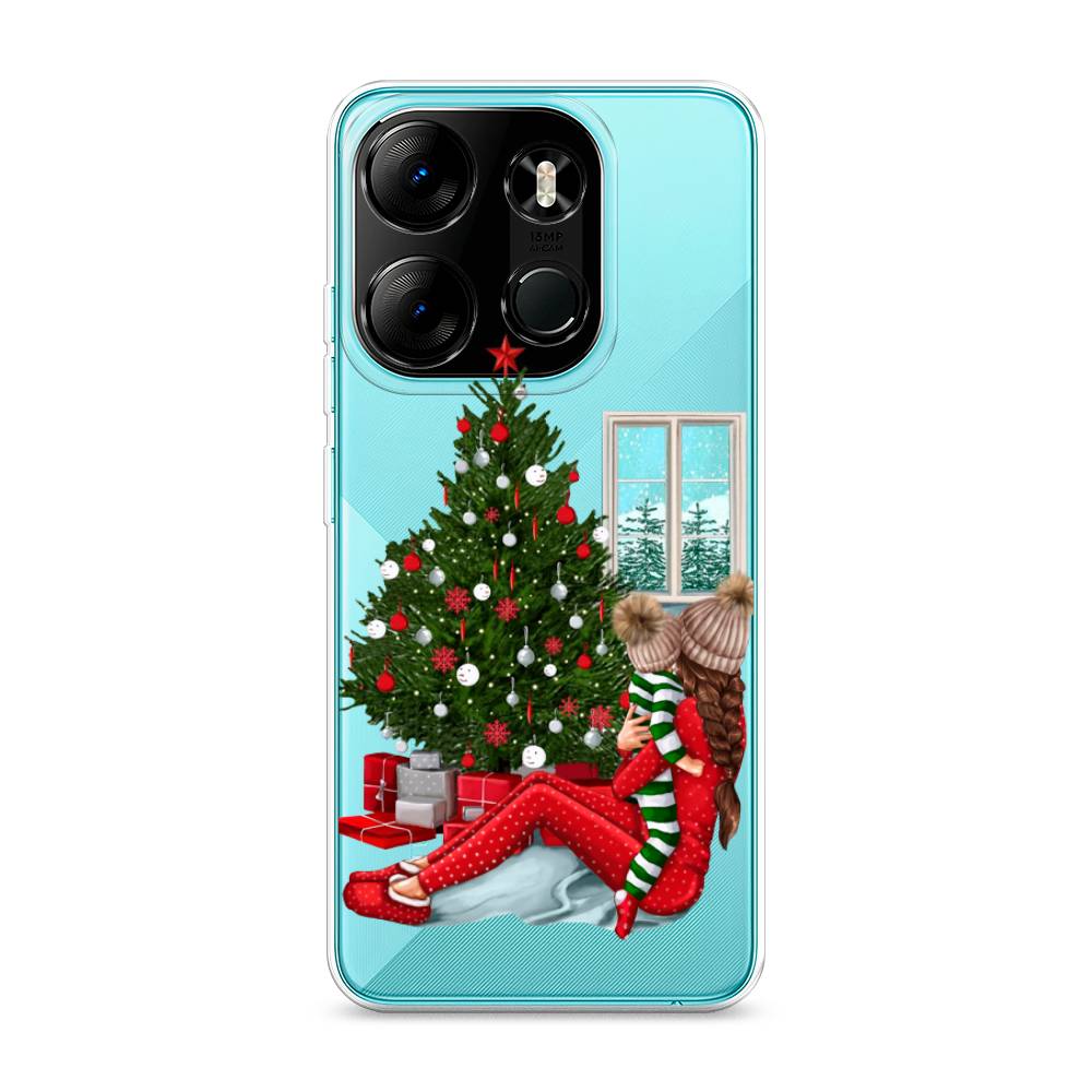 

Чехол на Tecno Pop 7 Pro "Новый год с мамой", Красный;зеленый;голубой, 303450-6