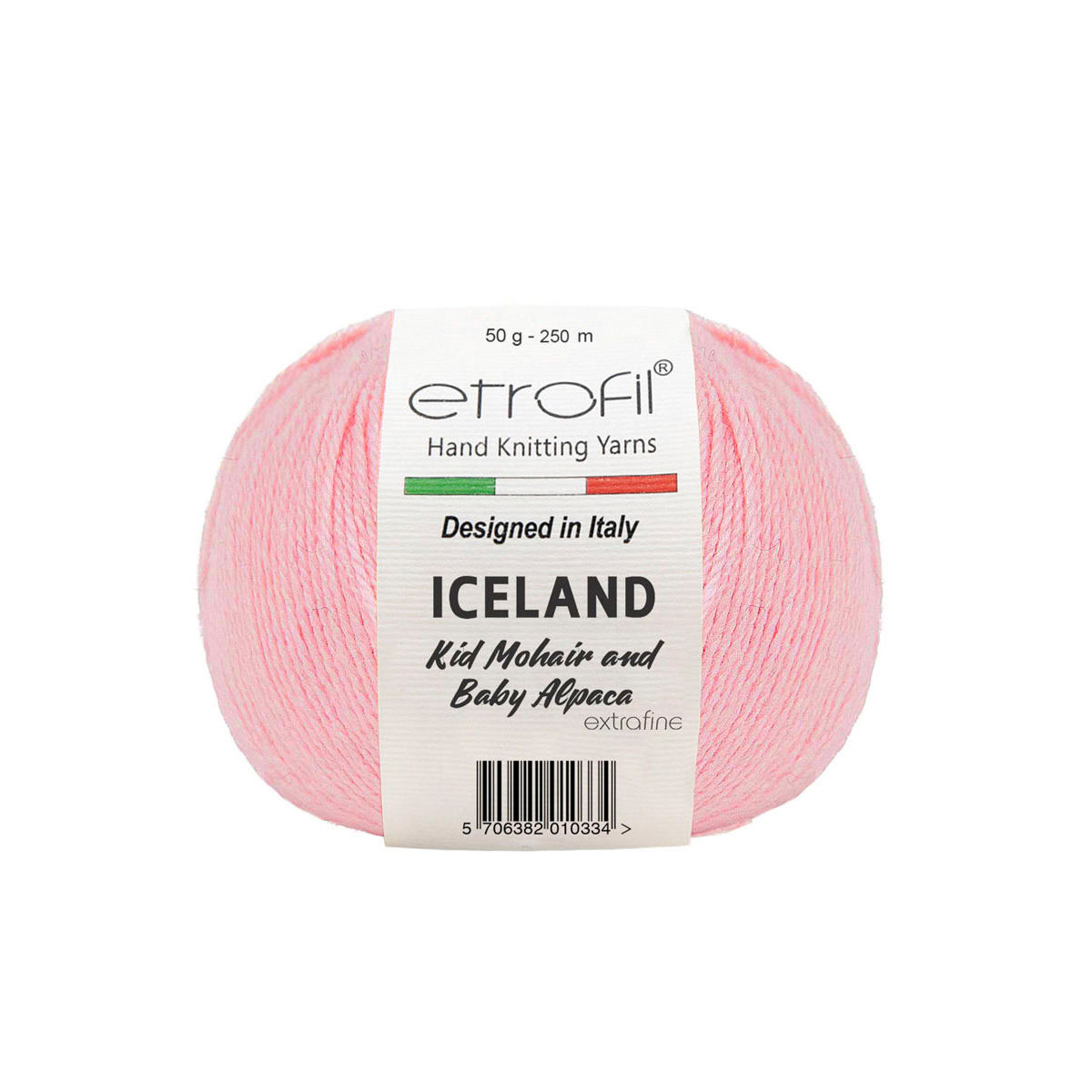 

Пряжа Etrofil Iceland 50г, 250м (кид мохер) (04060 светло-розовый), 10 мотков, ICELAND