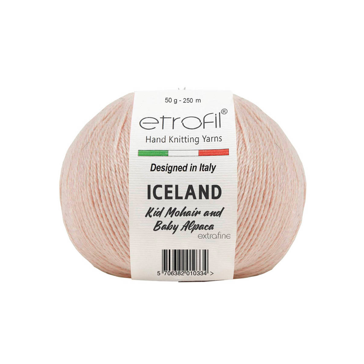 

Пряжа Etrofil Iceland 50г, 250м (кид мохер, беби альпака) (01010 розовый), 10 мотков, ICELAND