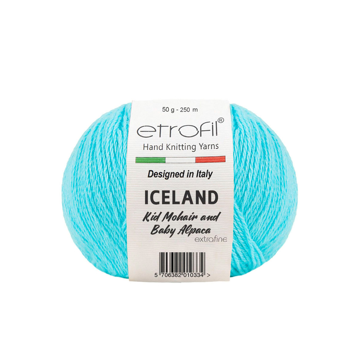 

Пряжа Etrofil Iceland 50г, 250м (кид мохер) (BL1014 детский голубой), 10 мотков, ICELAND