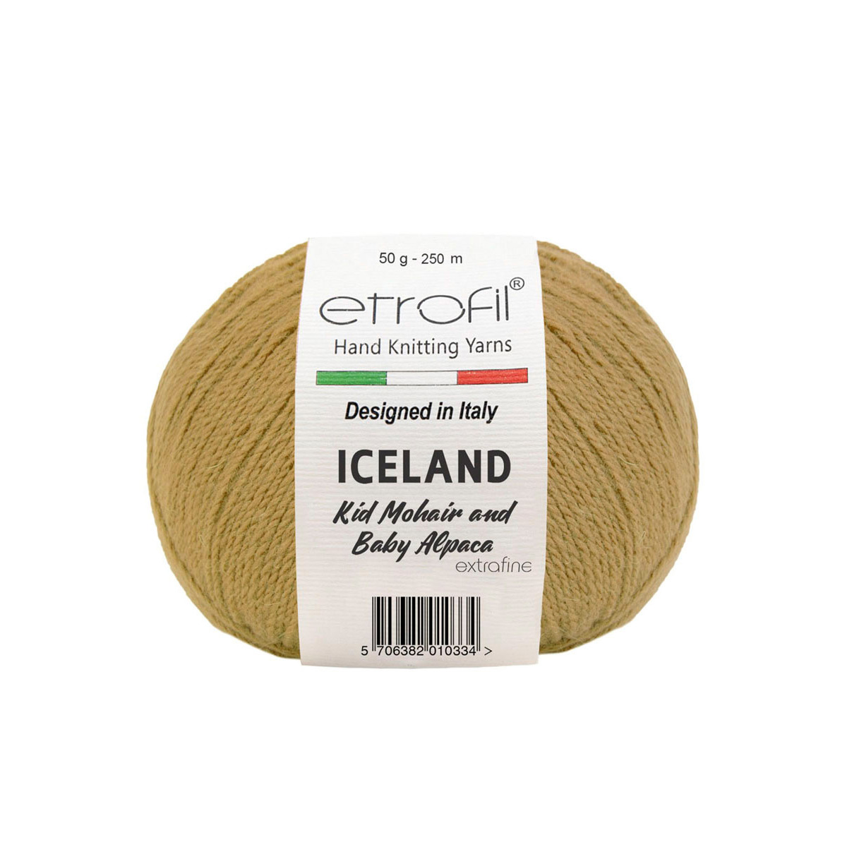 

Пряжа Etrofil Iceland 50г, 250м (кид мохер, беби альпака) (BL1027 бежевый), 10 мотков, ICELAND