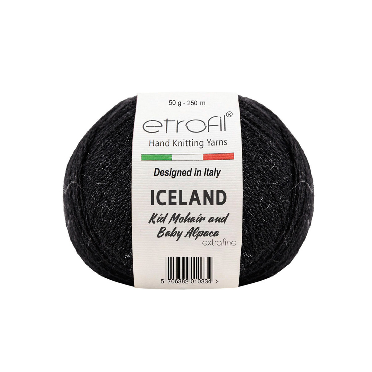 

Пряжа Etrofil Iceland 50г, 250м (кид мохер, беби альпака) (91191 чёрный), 10 мотков, Черный, ICELAND