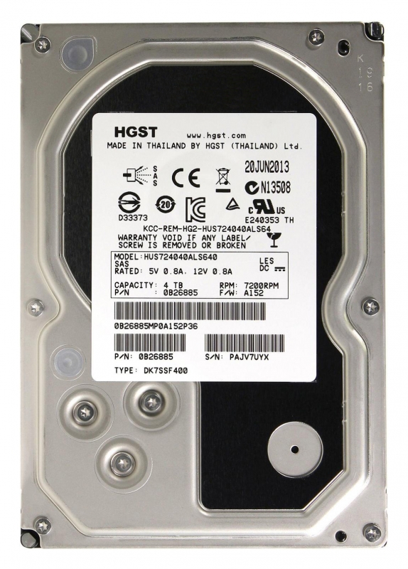 

Жесткий диск Hitachi HUS724040ALS640 4 ТБ (123570), HUS724040ALS640