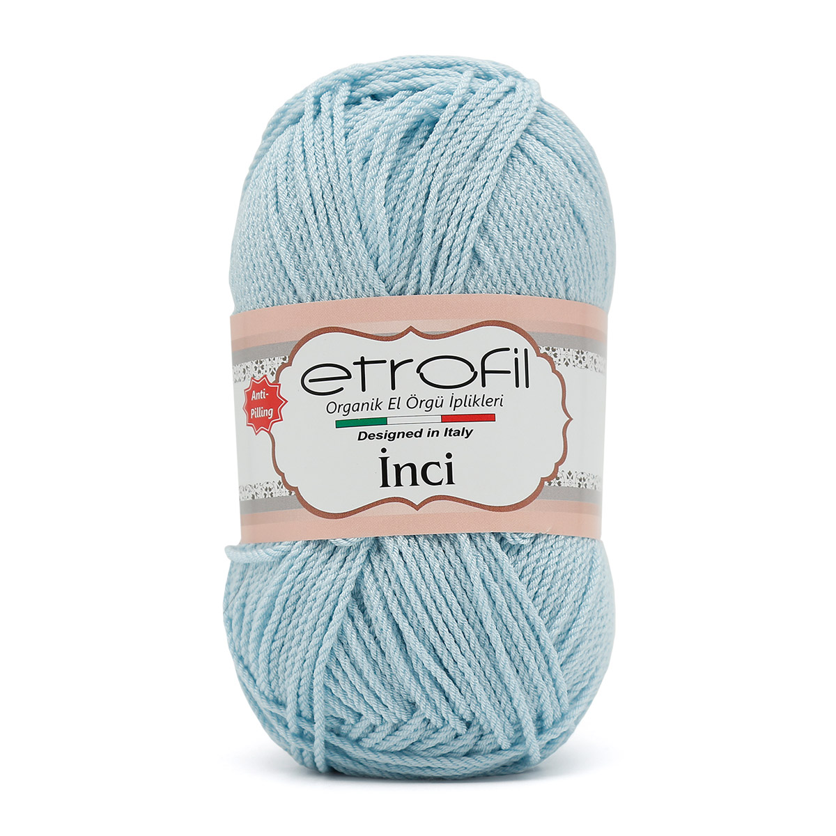 

Пряжа Etrofil Inci 100г, 230м (акрил Premium антипиллинг) (75060 ледяной синий) 5 мотков, INCI