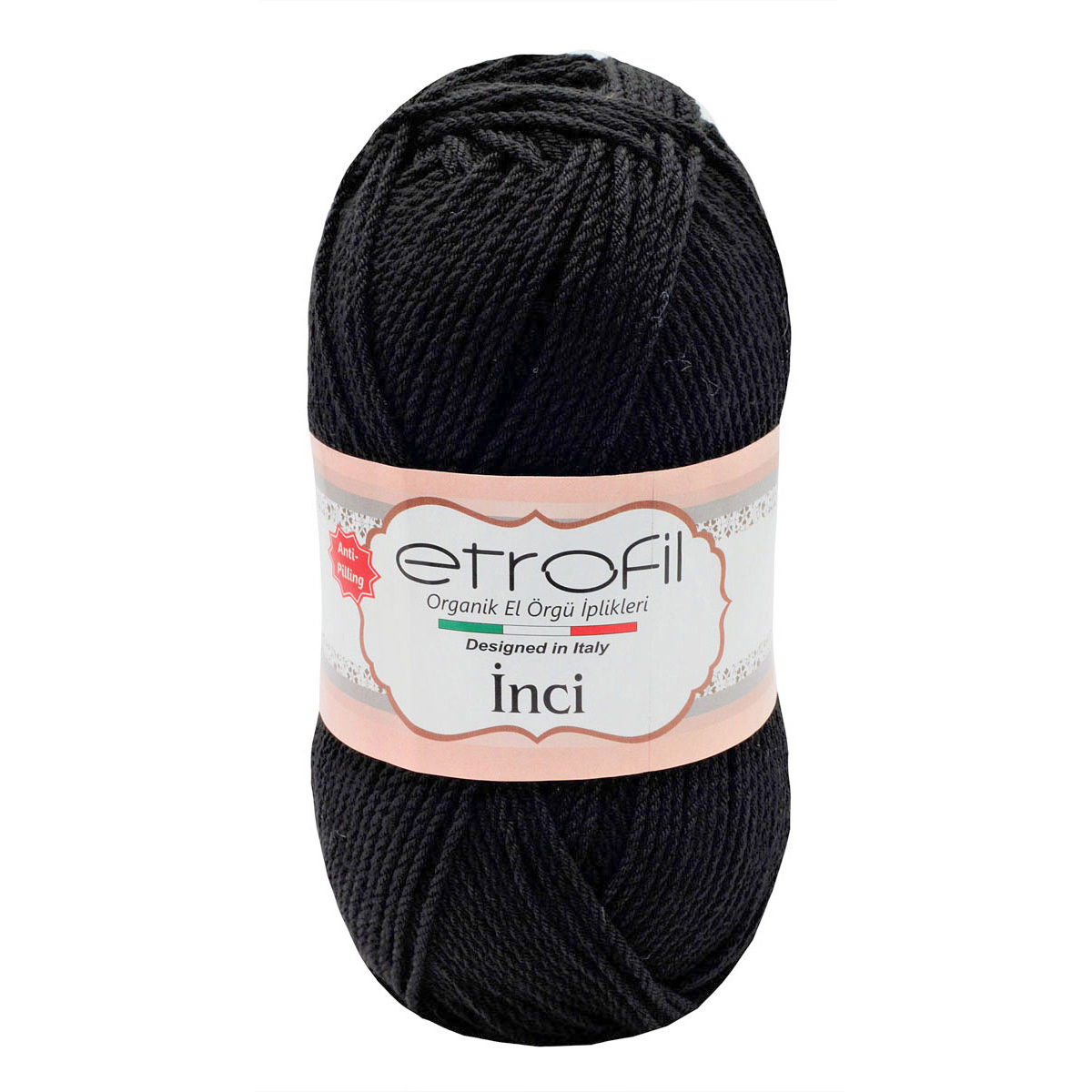

Пряжа Etrofil Inci 100г, 230м (акрил Premium антипиллинг) (70978 чёрный), 5 мотков, INCI