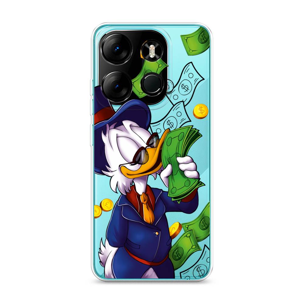 

Чехол на Tecno Pop 7 Pro "Scrooge McDuck with Money", Синий;зеленый;белый, 303450-6