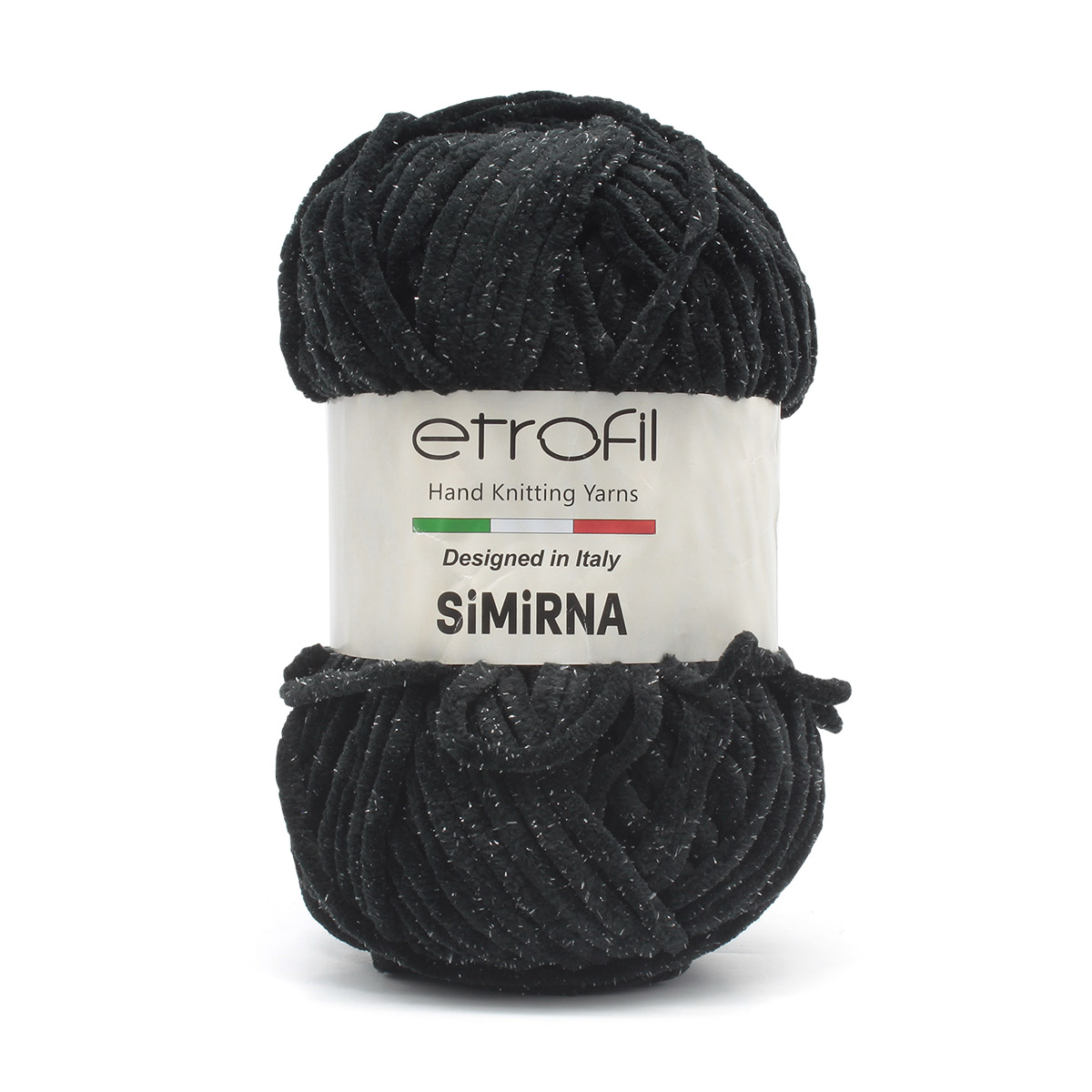 

Пряжа Etrofil Simirna 100г, 100м (полиэстер, люрекс) (70092 чёрный), 5 мотков, Черный, KASMIR