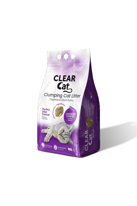

Наполнитель для кошачьего туалета CLEARCAT комкующийся, с ароматом лаванды, 10 л, Комкующийся