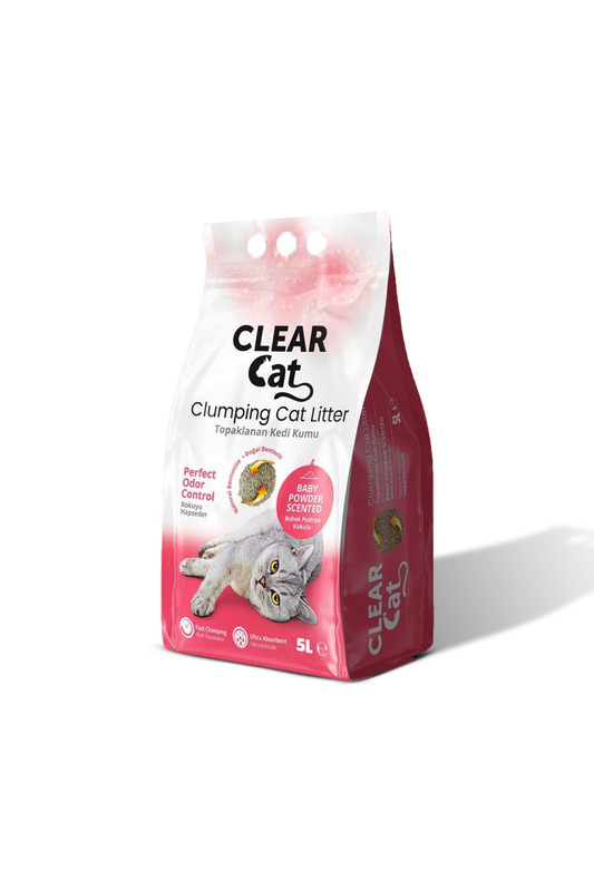 

Комкующийся наполнитель CLEARCAT бентонитовый, детская присыпка, 5 л, Комкующийся
