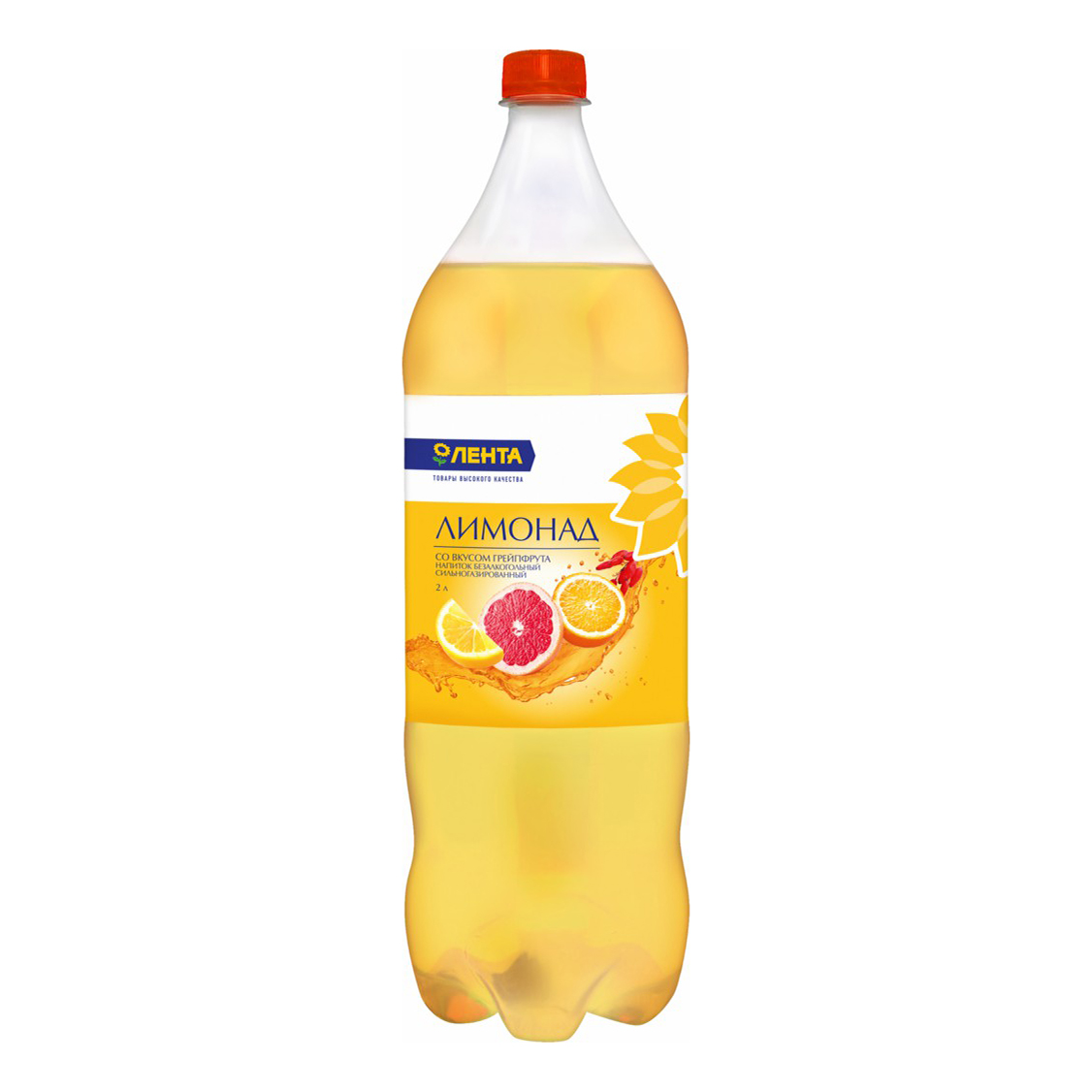 Газированный напиток Лента со вкусом грейпфрута 2 л