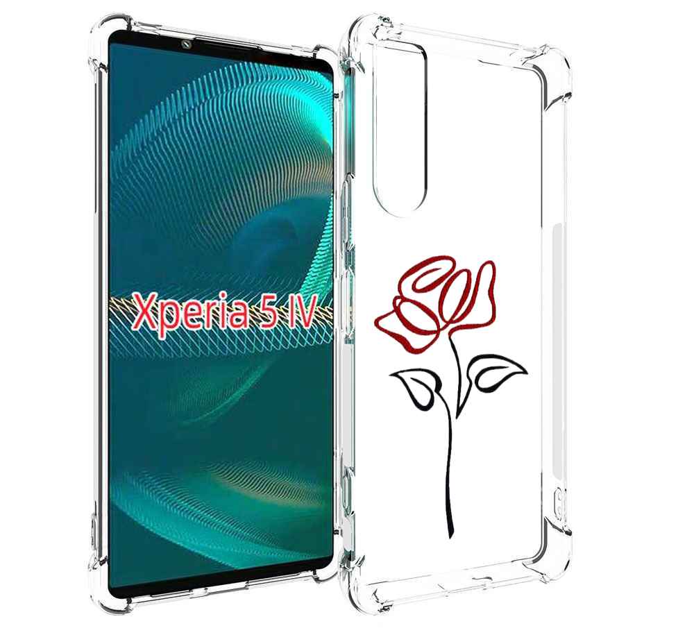 

Чехол MyPads цветок в одну линию для Sony Xperia 5 IV (5-4), Прозрачный, Tocco