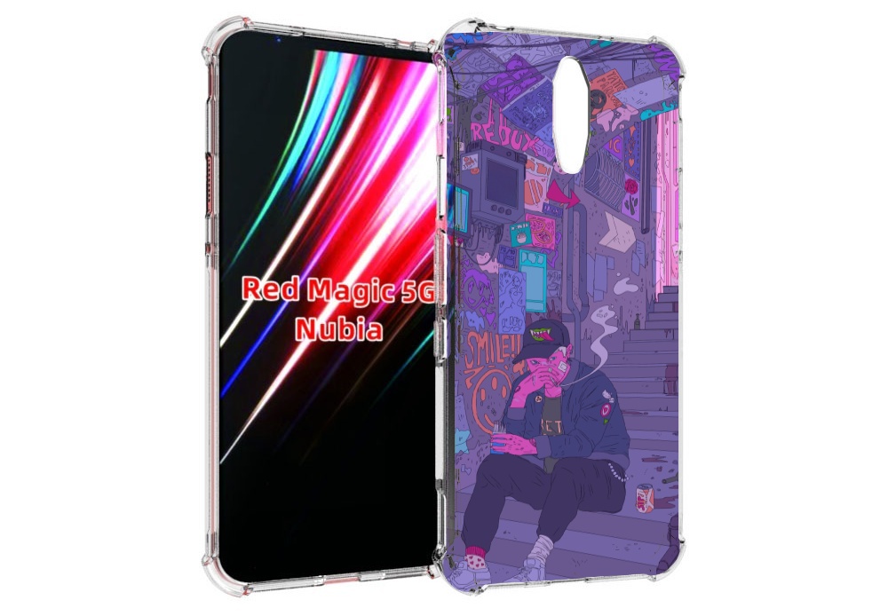 

Чехол MyPads парень в подъезде мультик для ZTE Nubia Red Magic 1 5G, Прозрачный, Tocco