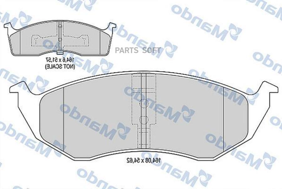 

Колодки тормозные CHRYSLER 300M передние 4шт. MANDO MANDO
