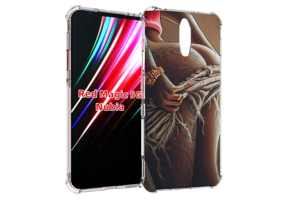 

Чехол MyPads полуголая девушка фотография женский для ZTE Nubia Red Magic 1 5G, Прозрачный, Tocco