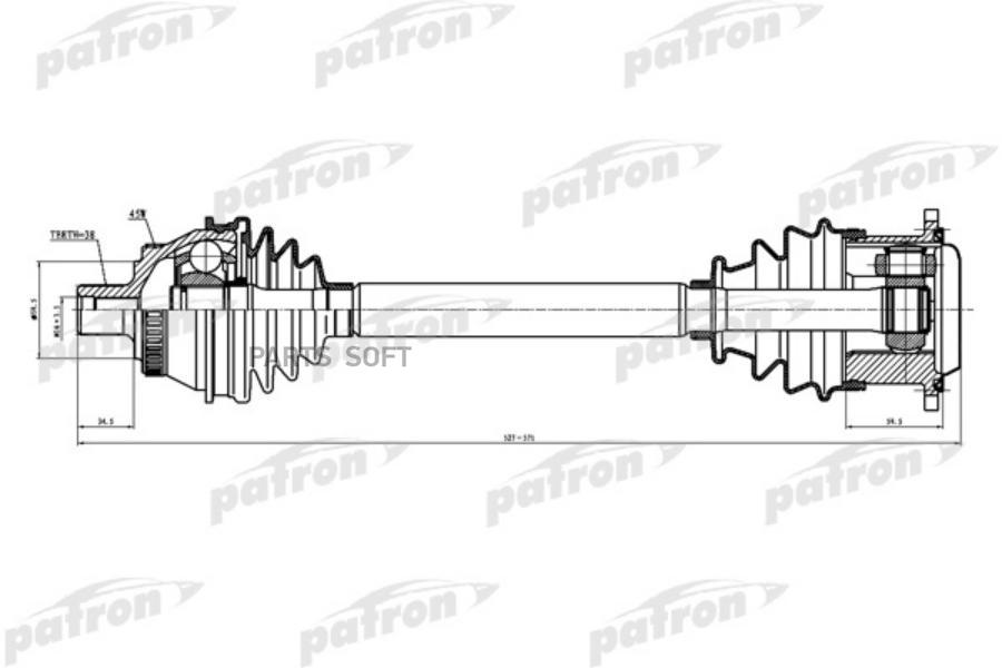

Приводной вал PATRON PDS0025