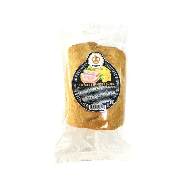 

Слойка с сыром и ветчиной 80 г