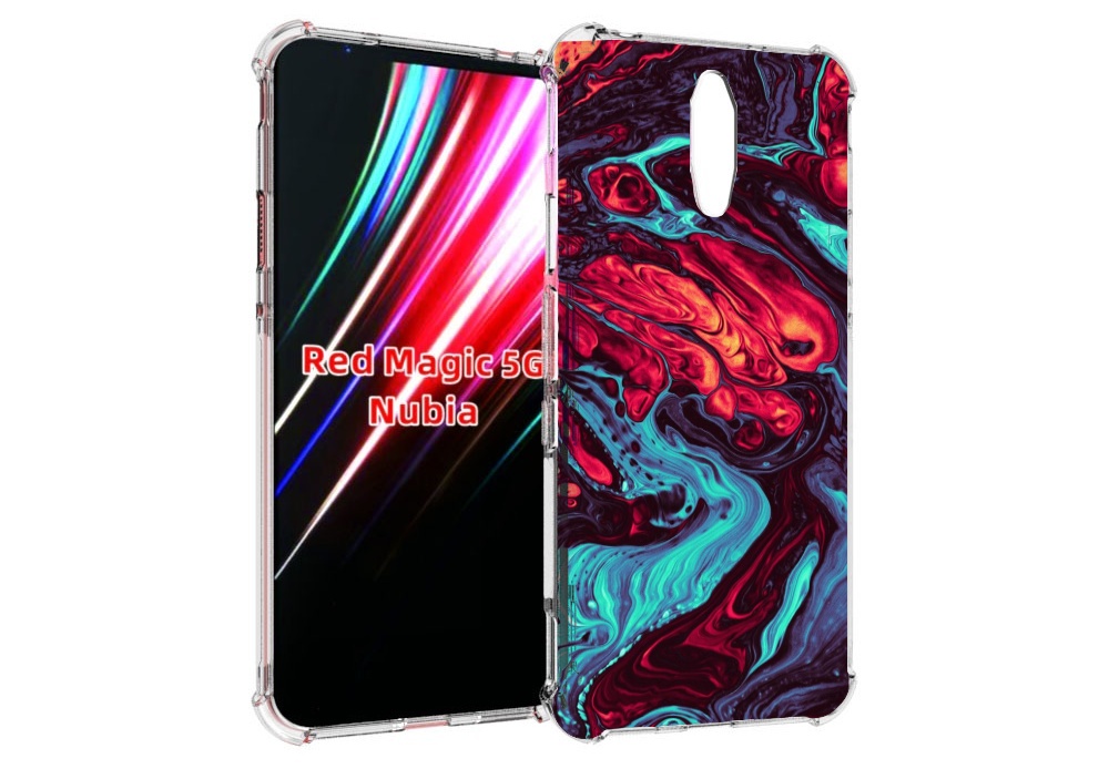 

Чехол MyPads разбавленная краска для ZTE Nubia Red Magic 1 5G, Прозрачный, Tocco