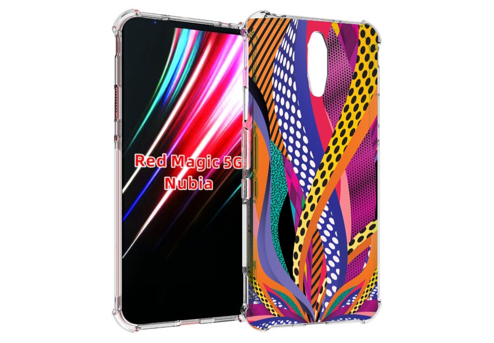 

Чехол MyPads разноцветные щупальца для ZTE Nubia Red Magic 1 5G, Прозрачный, Tocco
