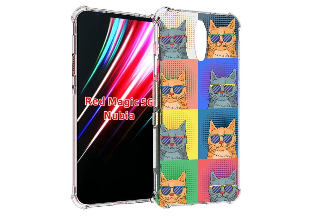 

Чехол MyPads разноцветные-коты для ZTE Nubia Red Magic 1 5G, Прозрачный, Tocco