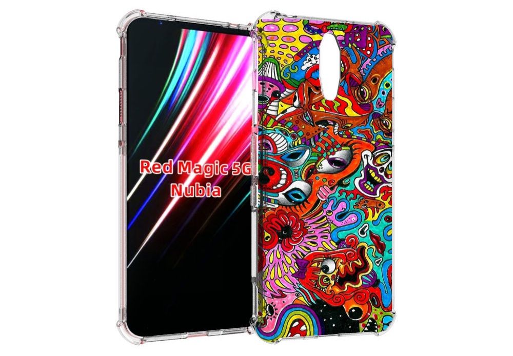 

Чехол MyPads разные абстракции яркие для ZTE Nubia Red Magic 1 5G, Прозрачный, Tocco