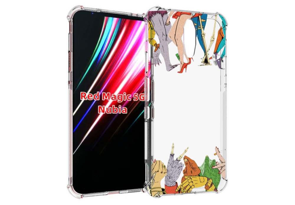 

Чехол MyPads разные персонажи пальчики для ZTE Nubia Red Magic 1 5G, Прозрачный, Tocco