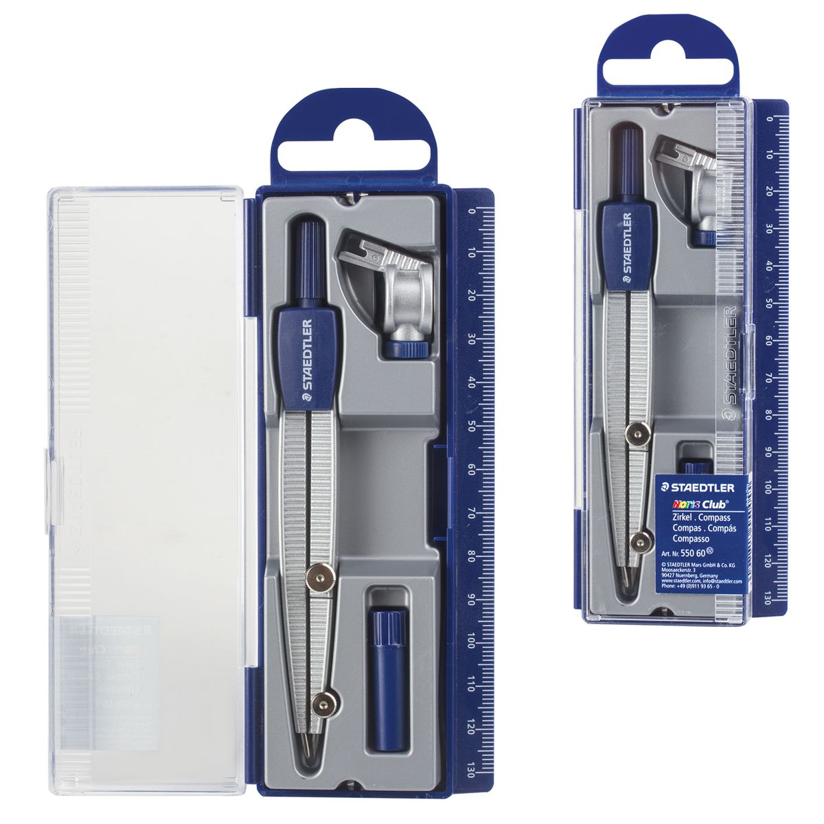 

Готовальня Staedtler Noris, 3 предмета, циркуль, адаптер, грифели, футляр