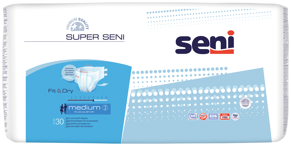 Купить Подгузники для взрослых Super Seni medium, 30 шт., M (46-48)