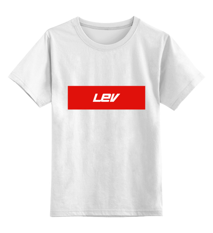 

Футболка детская Printio Имя lev цв. белый р. 116, Имя lev