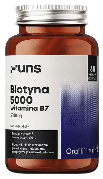 фото Biotyna витамин b7 капсулы 5000 мг 60 шт. uns