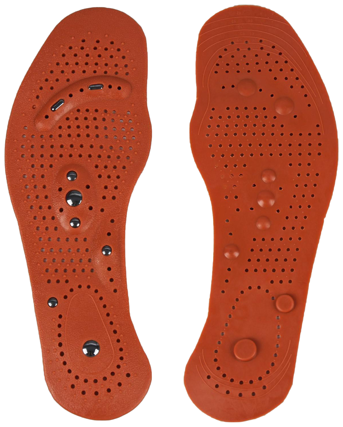 Стельки для обуви Onlitop Comfort с магнитом массажные дышащие коричневый р.35-46