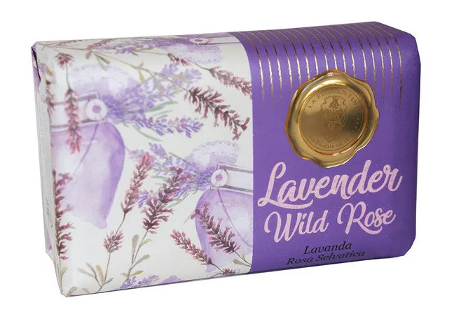 Мыло La Florentina Gold Seal Lavender & Wild Rose Лаванда и Дикая роза 275 г
