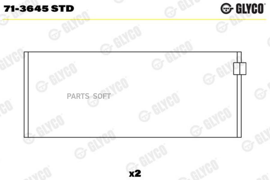 

Вкладыши Двс Шатунные Шейку GLYCO 713645STD