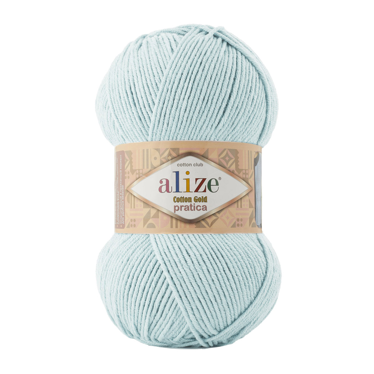 

Пряжа ALIZE Cotton Gold Pratica 100г, 220м (хлопок, акрил) (522 мята), 5 мотков, Cotton Gold Pratica