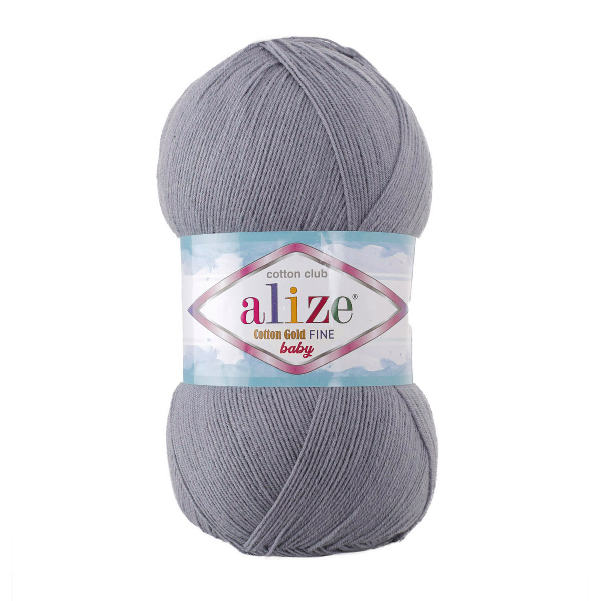 

Пряжа ALIZE Cotton Gold Fine Baby 100г, 470м (хлопок) (87 угольный серый), 5 мотков, Cotton Gold Fine Baby