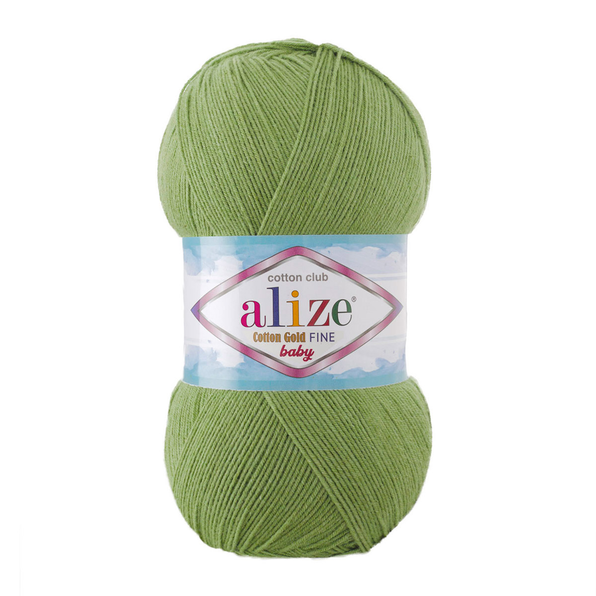 

Пряжа ALIZE 'Cotton Gold Fine Baby', 100г, 470м (хлопок, акрил) (485 зелёный), 5 мотков, Cotton Gold Fine Baby