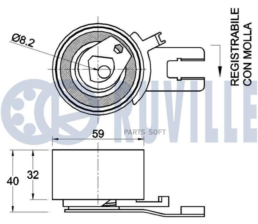 

Ролик автомобильный Ruville 541161 Ruville 541161