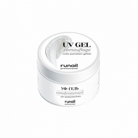 

Гель RuNail Professional UV камуфлирующий фарфоровый блеск 15 г