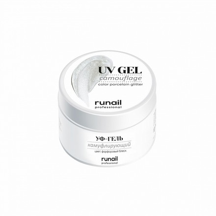 Гель RuNail Professional UV камуфлирующий фарфоровый блеск 30 г