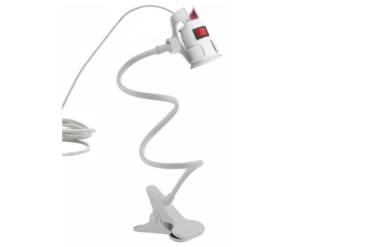 Светильник патрон Mobicent MCER390182 с выключателем и кабелем, с зажимом для стола, белый светильник патрон mobicent mcer390182 с выключателем и кабелем с зажимом для стола белый