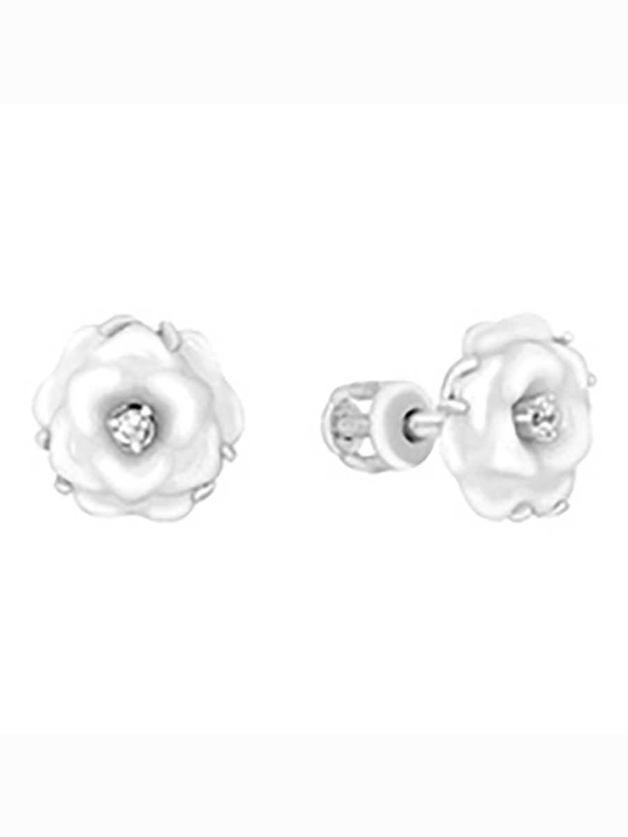 

Серьги из серебра с керамикой, фианитом ЯХОНТ Ювелирный 175699, 175699
