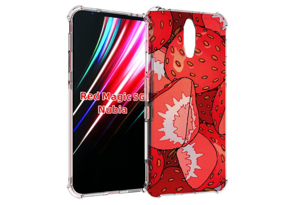 

Чехол MyPads рисованная-клубника для ZTE Nubia Red Magic 1 5G, Прозрачный, Tocco