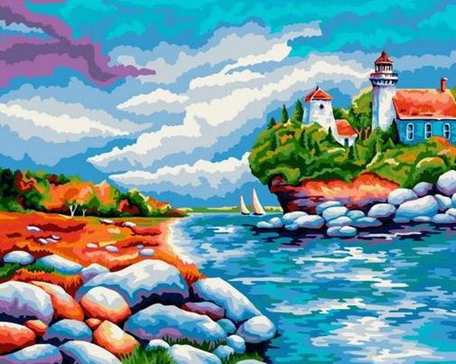 

Картина по номерам Paintboy (Premium) Маяк