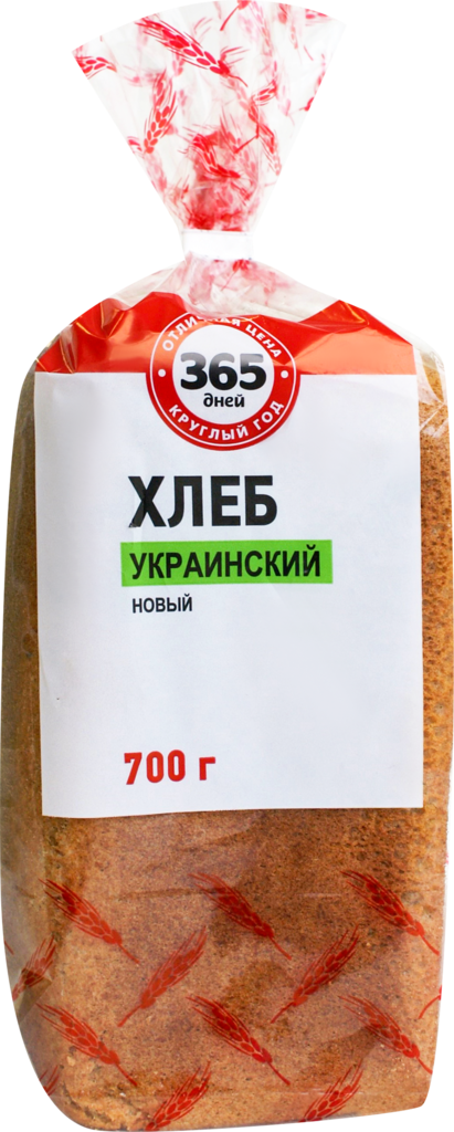 

Хлеб серый 365 дней Украинский новый 700 г, Украинский новый
