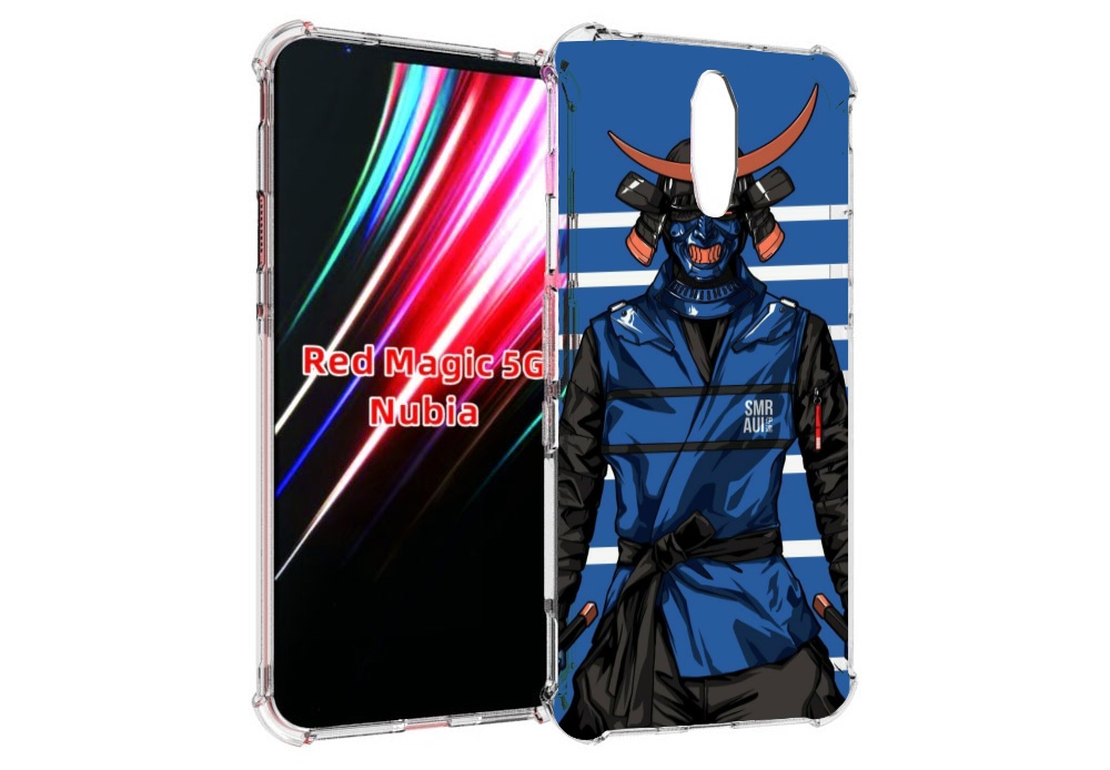 

Чехол MyPads самурай в синей форме для ZTE Nubia Red Magic 1 5G, Прозрачный, Tocco