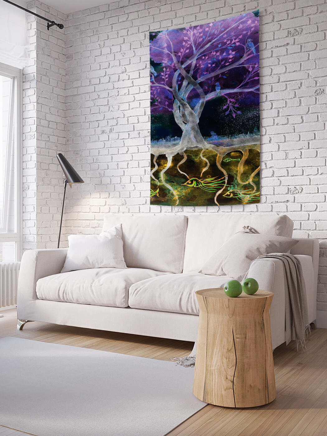 

Вертикальное фотопанно JoyArty Заколдованное дерево в озере, из ткани, 150х200 см