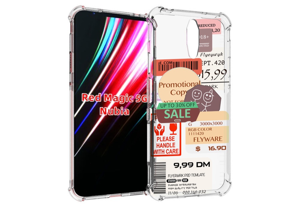 

Чехол MyPads скидочные-купоны-принт для ZTE Nubia Red Magic 1 5G, Прозрачный, Tocco