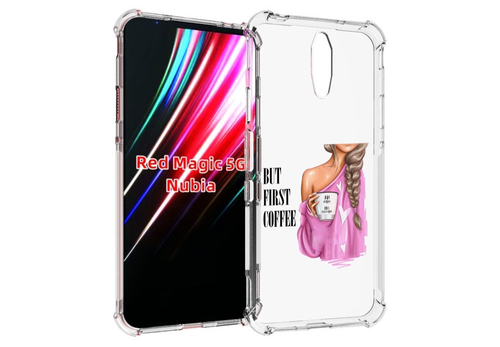 

Чехол MyPads сначала-кофе для ZTE Nubia Red Magic 1 5G, Прозрачный, Tocco