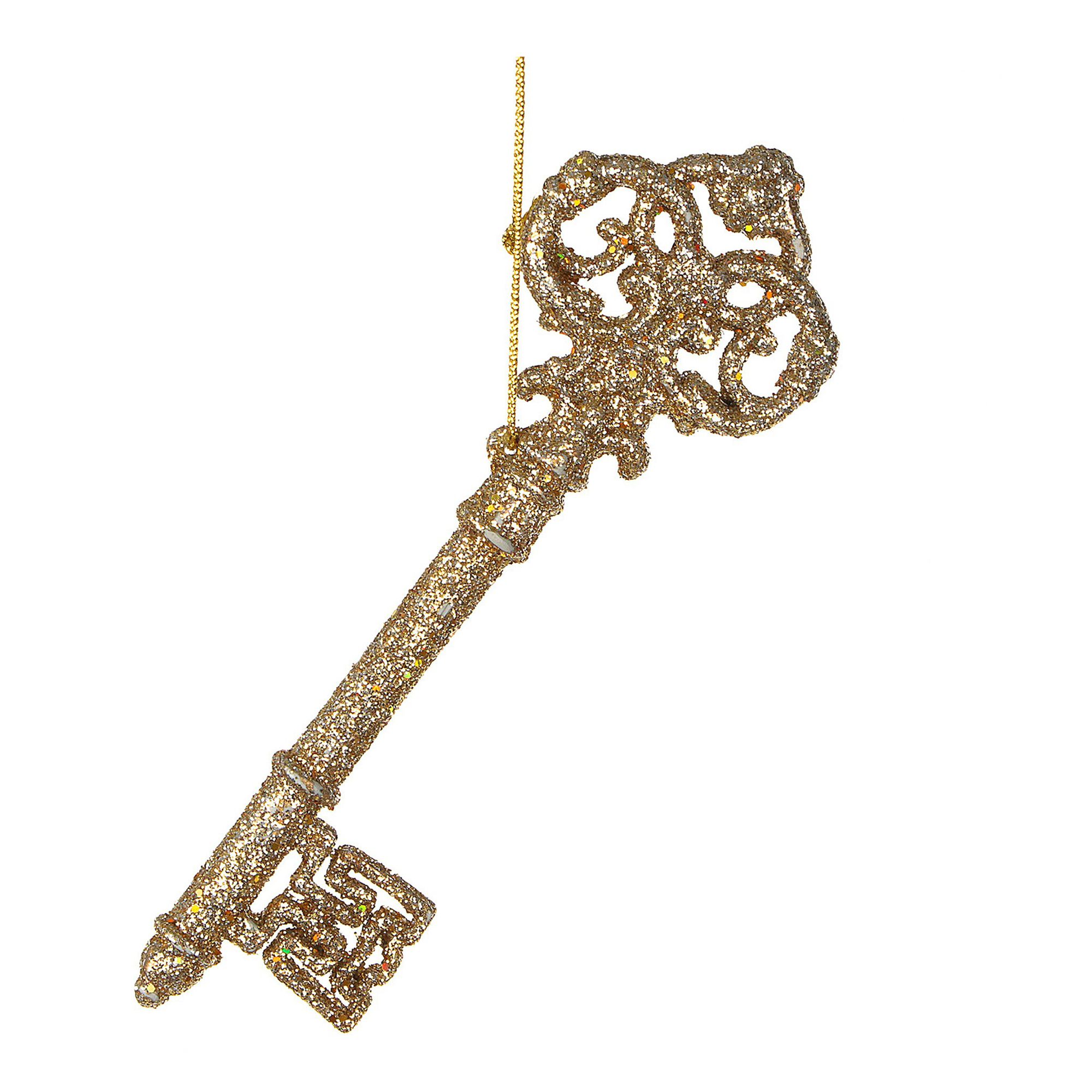 Елочная игрушка Goodwill Ключ золотистая 15 см
