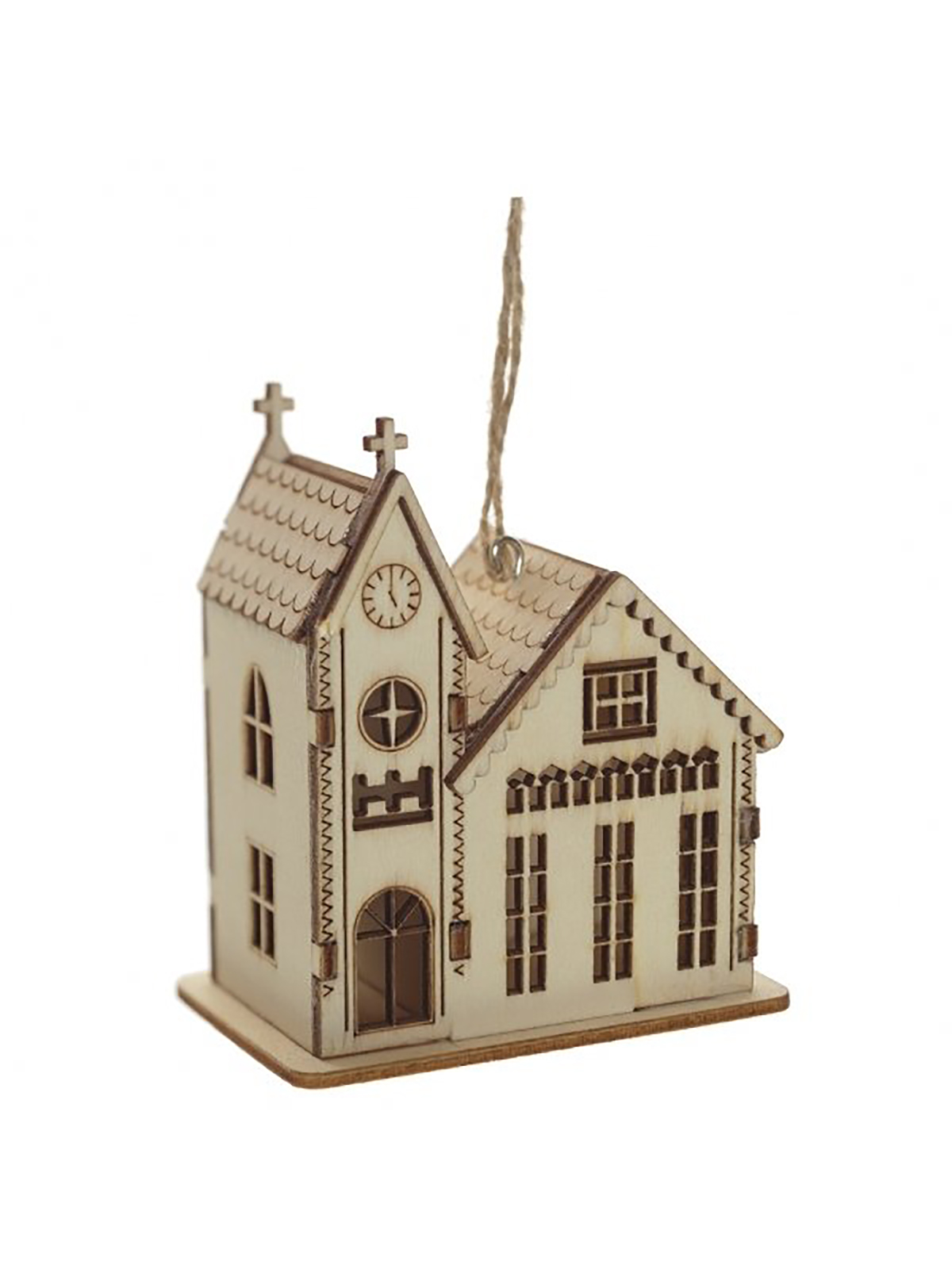 

Елочная игрушка Remeco collection Домик 256891_hh1 1 шт. бежевый, Домик